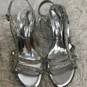 NIB Call It Spring Rhinestone Strappy Heel 8.5